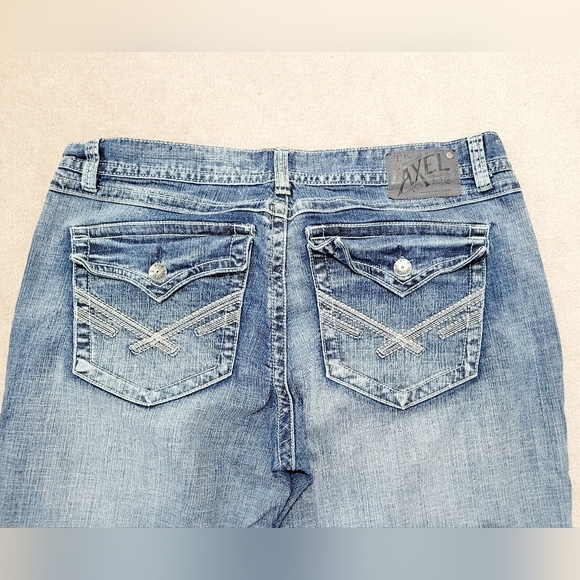 T.K. Axel Men's Vintage Bootcut Thick Stitch Jeans W38 L32 Style "Weston" - Picture 4 of 11